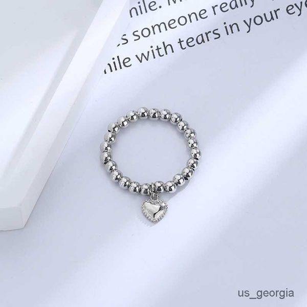 

band rings hand-woven love beaded ring fashion women men round ball bead adjustable retro rings jewelry, Silver