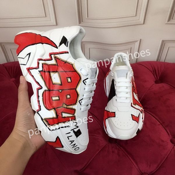 

2023new fashion casual shoes mens designer leather lace-up sneaker fashion lady flat running trainers letters shoes platform men women gym s, Black