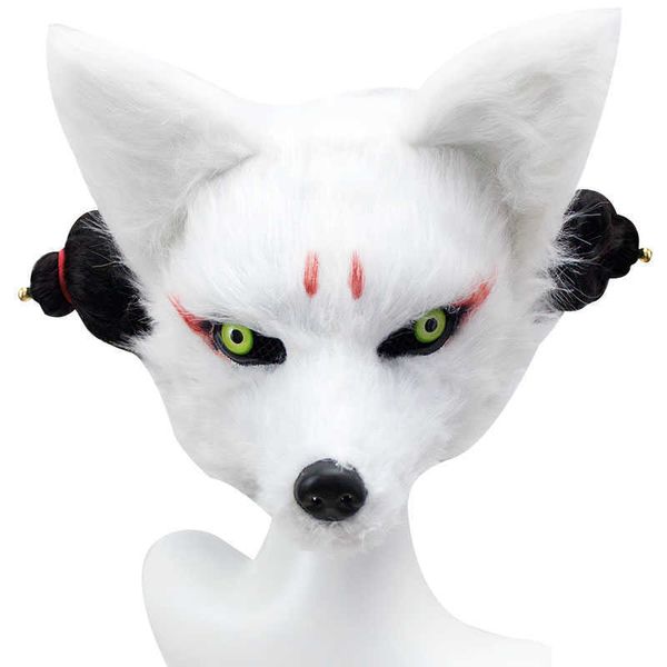 

cosplay wigs animal wig white snake 2 green snake fox wigs cosplay costume halloween carnival suit fox buddhist priest props and accessories, Black