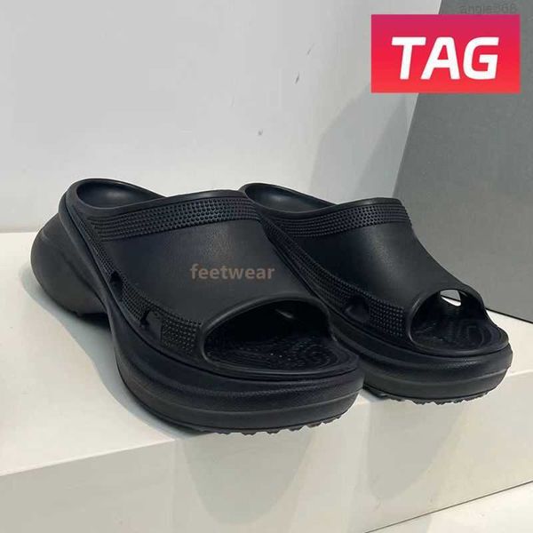 

balencigas3 balencaigaity fashion paris slippers shoes paris croc pool slide sandals green black white pink yellow women men platfor