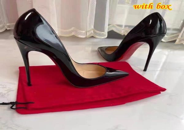 

brand women high heel shoes genuine leather pointed toe pumps 8cm 10cm 12cm thin heels wedding shoes nude black red white blu2796485