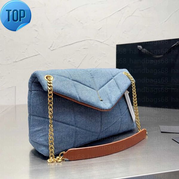 

shoulder bags designer shoulder bags women loulou puffer washed denim fashion classic flap messenger shopping luxury hand purse chain hands6