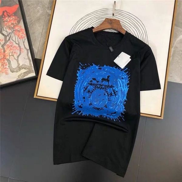 

2023 h luxury warhorse mens t shirt designer t-shirt womens t-shirt summer cotton h-lettered casual round-necked short-sleeved high-quality, White;black