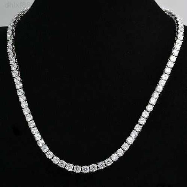 

popular handmade 925 sterling silver tennis necklace 3mm 4mm 5mm 6mm 8mm with aaaaa zirconia stones