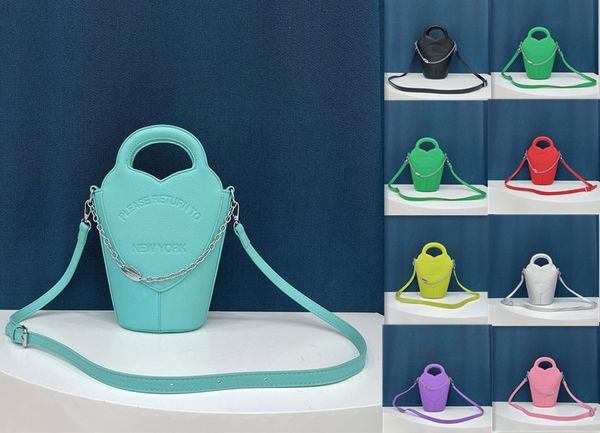 

2023 fashion handbags women pu leather shoulder bucket bag brand letter tiffanys new york messenger bag purse louise viuton evening handbag