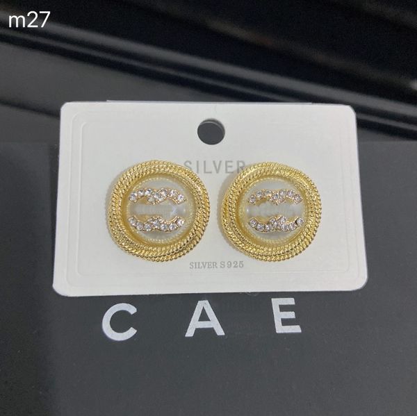 

charm womens hoop earrings brand designer diamond stud earring 2023 new love jewelry wedding party accessories spring fashion alloy, Golden