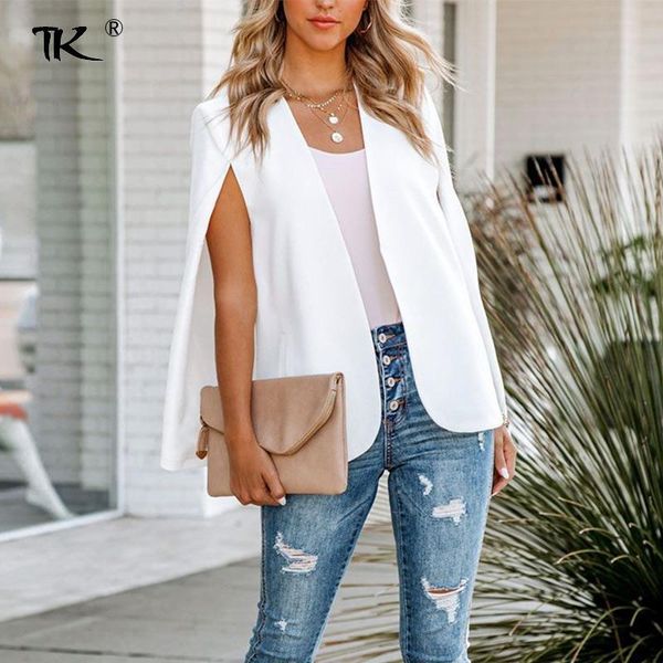 

pants women's chic blazers solid cardigan pockets vneck office lady's elegant casual female coat summer autumn new fashion 2021, White