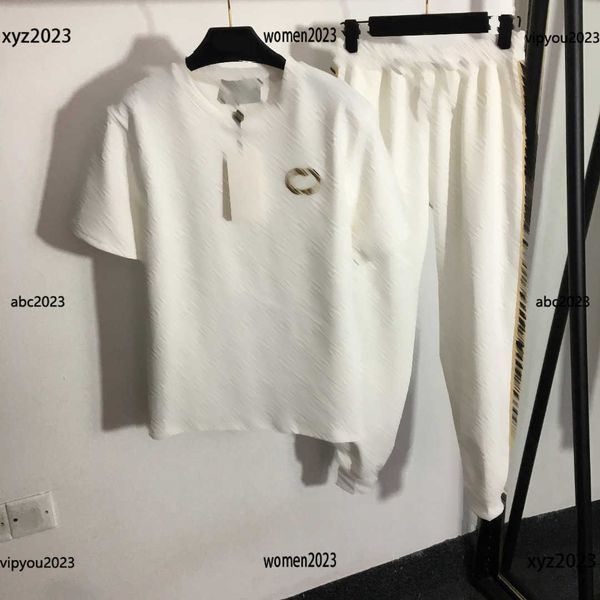 

designer tracksuits summer suit women sets size s-l 2pcs letter printed short sleeved comfort t-shirt and elastic waist casual pants may02, Gray