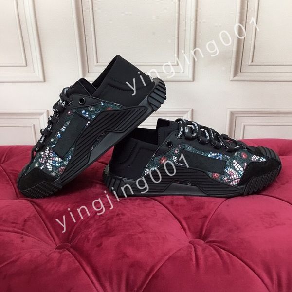 

2023 new luxurys designer mens causal shoes fashion woman leather lace up platform sole sneakers white mens womens, Black