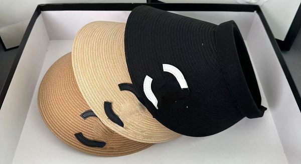 

new sunshade hat empty cap cap women's large along summer outdoor sunscreen hat going out straw summer hat, Blue;gray
