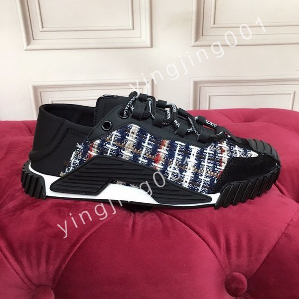

new luxurys designer mens causal shoes fashion woman leather lace up platform sole sneakers white mens womens, Black