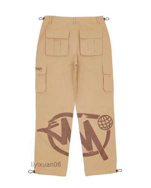 

men's pants print loose kuzi fashion streetwear multi-pocket cargo y2k hip hop men 230325 4 rrnj rrnj, Black