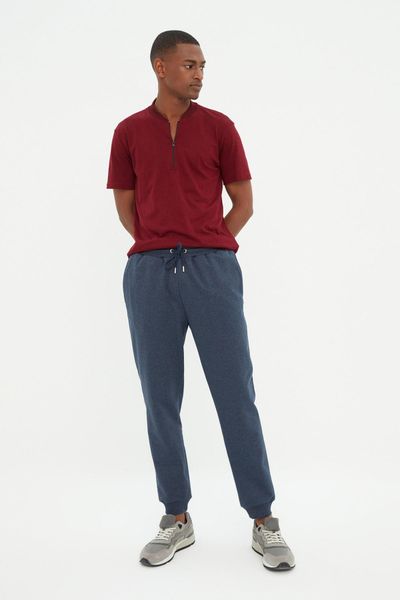 

pants men's regular fit rubber trotting sweatpants tmnss22ea0098, Black