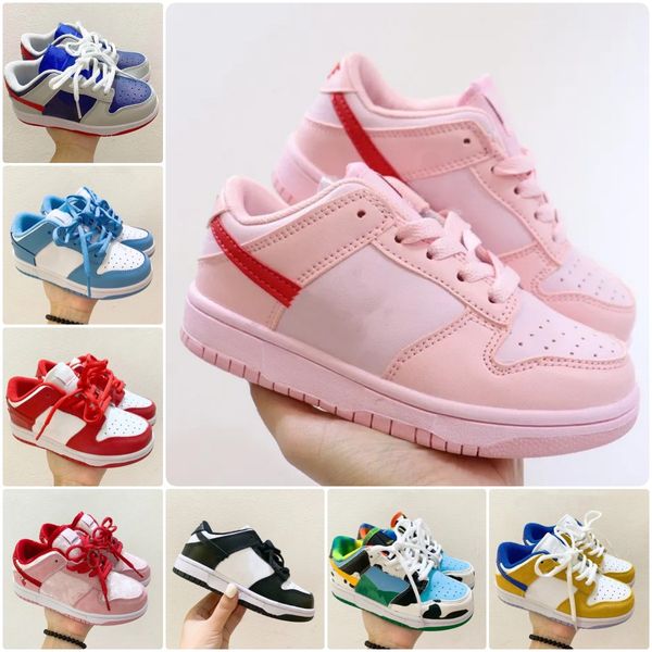 

kids toddler infants low dunks running shoes sb chunky panda black white university blue valentine's day shadow unc boys girls sneakers