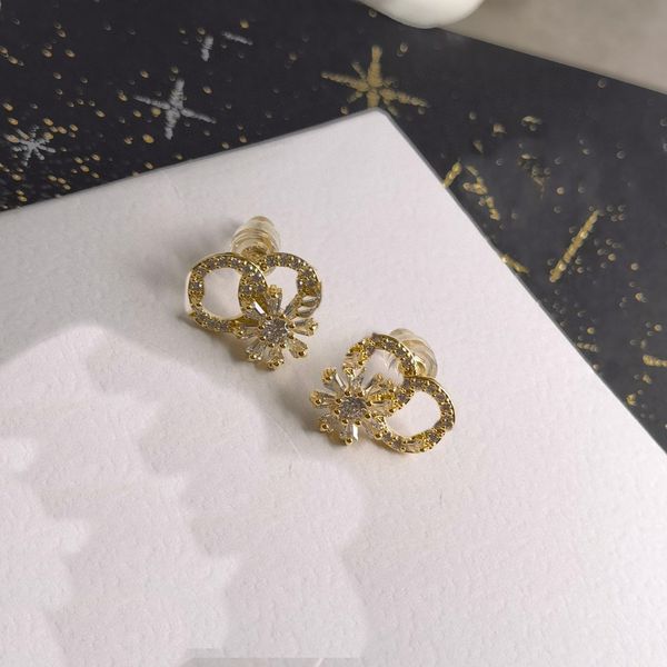 

designer letter c earring fashion ccity stud earing for lady women party jewelry gold earrings wedding engagement woman gift 6633, Golden;silver