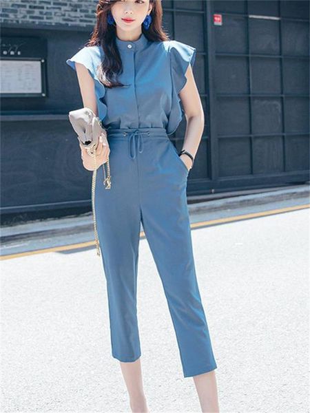 

pants 2022 women summer 2piece set slim high waist pants suit, White