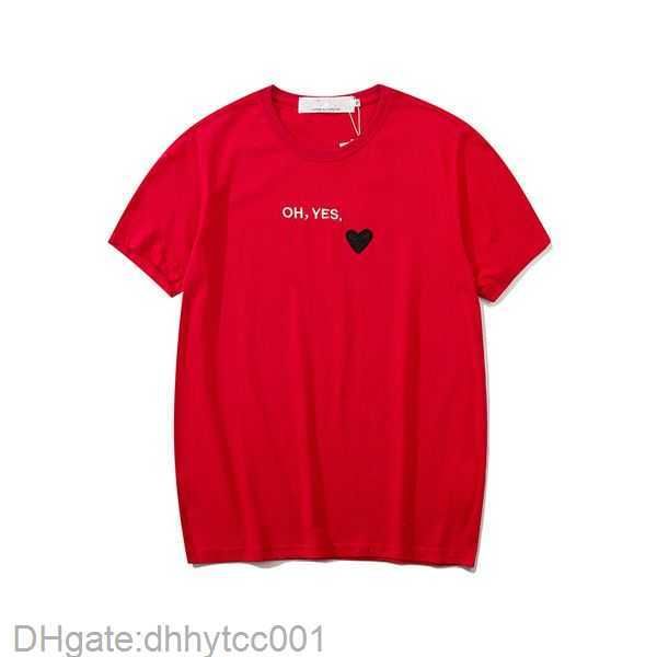 

t-shirts red play designer fashion mens heart shirt casual tshirt cotton embroidery short sleeve summer t-shirt 4zmh, White;black