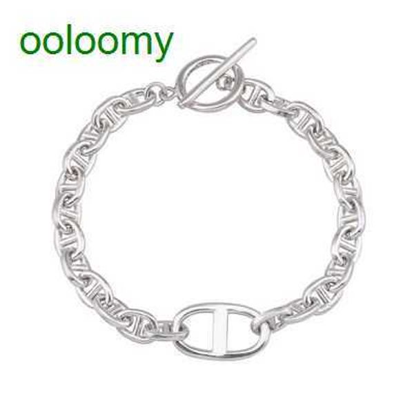 

hemres designer bracelet korean dongmen personality pig nose bracelet female 925 silver student simple hip hop handicraft fashion vo8k b4nq, Black