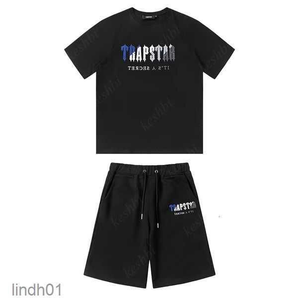 

pants t shirt trapstar piece mens sets designer rainbow towel embroidery decoding tshirts men's black white round neck t-shirt 20yw, White;black