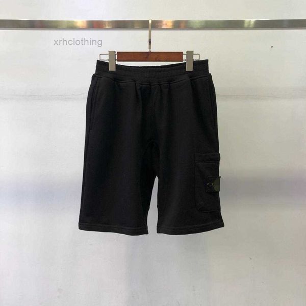 

men's shorts island summer new stone embroidery emblem side pocket sports capris loose fit ji1e, White;black