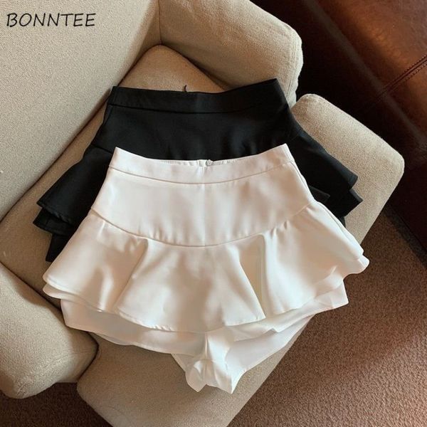 

women's shorts shorts women preppy club style pure tender holiday feminine high waist lovely comfortable y2k sweet korean soft ins summ, White;black