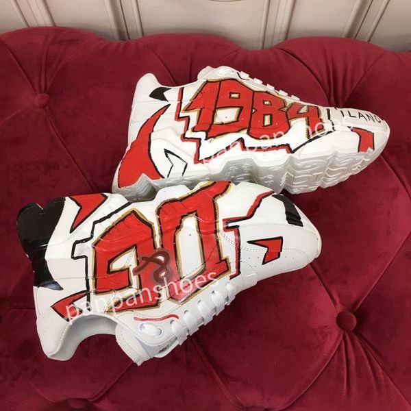 

2023fashion casual shoes mens designer leather lace-up sneaker fashion lady flat running trainers letters shoes platform men women gym sneak, Black