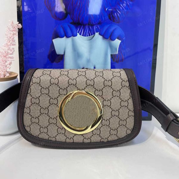 

fashion womenswear designer one shoulder bag luxury handbag fanny pack chest bag 2023 summer brand classic metal letter women's bag mes