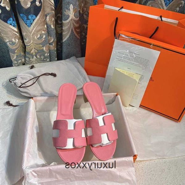 

same slide high slippers 2023 shoe orans designer sandal oasis h women beach style summer fashion wear leather thick heel pn1e