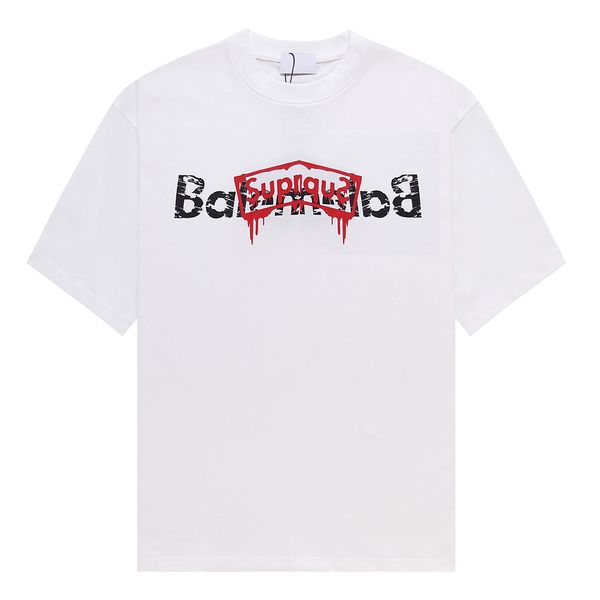 

23ss new style woman men's t-shirts high end bb classic box letter printed short sleeve vacation summer fashion breathable beach casual, White;black