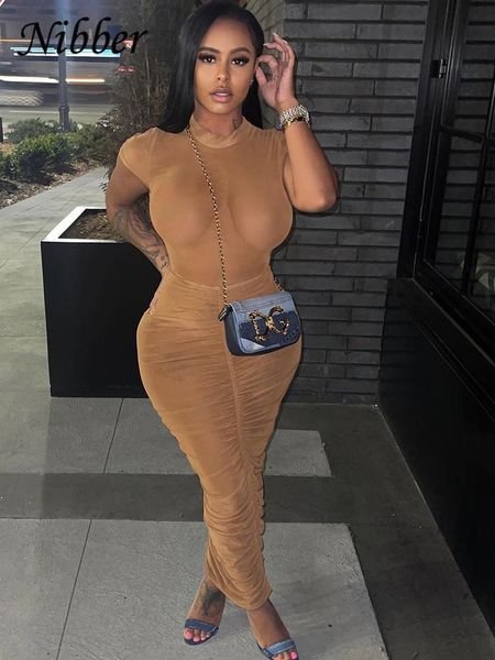 

dress nibber 2 piece sets womens outfits solid color slim high waist mesh tight skirt summer 2022 outfits for woman, White