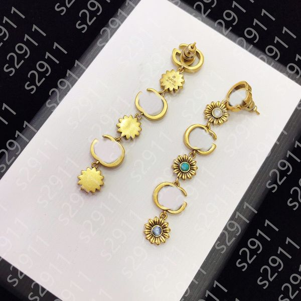 

classic designer stud earrings double g letter women men earring luxurys designers small daisy turquoise hoop letter stud earrings jewelry w, Golden;silver