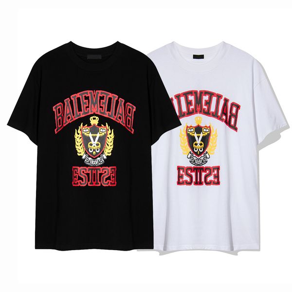 

23ss new woman men's t-shirts high end bb classic ear of wheat printed short sleeve vacation summer beach fashion breathable beach casu, White;black