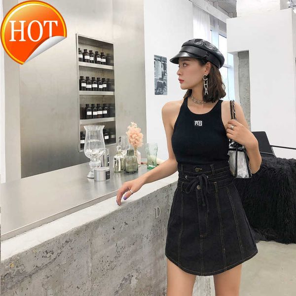 

designer haute couturespring and autumn new king high elastic basic black knitted undercoat wearing sleeveless vest female, White