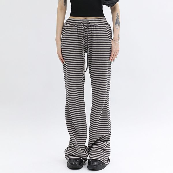 

women s shorts dour y casual straight pants 90s 00s vintage women drawstring low rise striped print lounge long trousers streetwear 230503, White;black