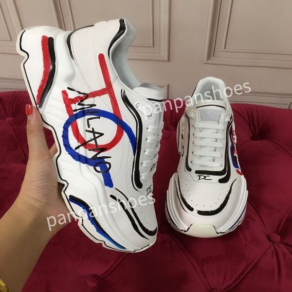 

fashion casual shoes men designer leather lace-up sneaker fashion lady flat running trainers letters shoes platform men women gym sneakers20, Black