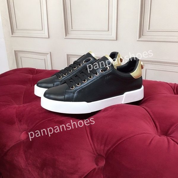 

2023brand casual shoes womens men designer travel leather lace-up sneaker fashion lady flat running trainers letters woman shoes platform me, Black