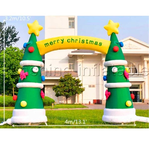 

4m lnflatable arch christmas tree archway with blower included for sale 4mw