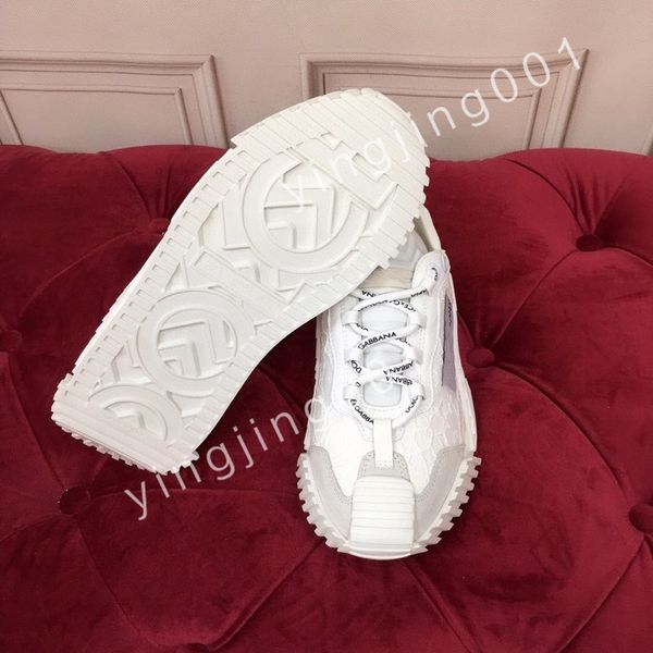 

2023 new r men causal shoes fashion woman leather lace up platform sole sneakers white mens womens, Black