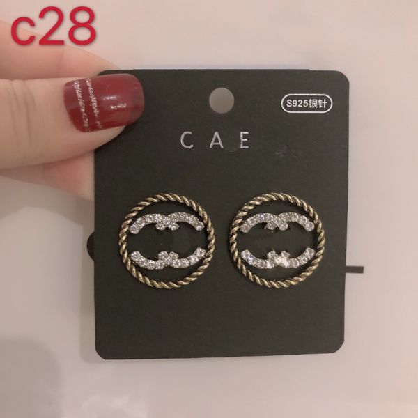 

diamond dangle earring gold plated love jewelry charmwomen family gift hoop earrings fashion 2023 new stud earrings wholesale, Silver