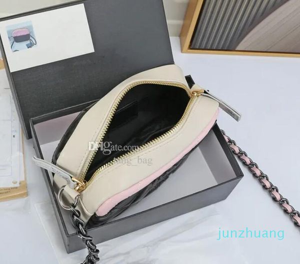 

luxurys fashion woman women designers bags metal hardware leather handbags splice color messenger crossbody shoulder bag 44 wallet lady clut