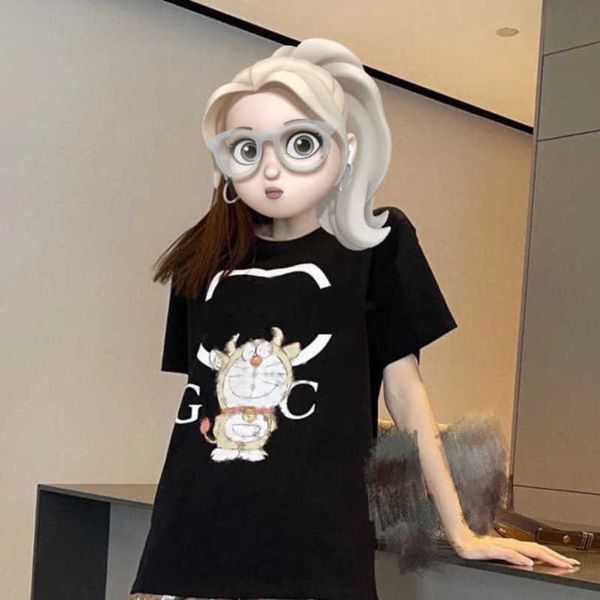 

designer t shirt shirt differentiate market high edition trends printed pure sleeve t-shirt personalized loose top, White;black