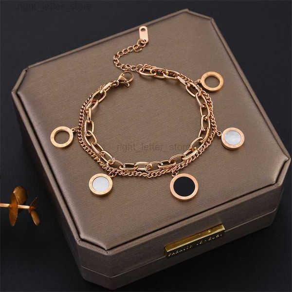 

designer link love bracelets fashion classic 4/four leaf charm bracelets for women womens fancy bracelet chains anniversary gift 18k gold pl, Black