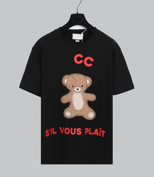 

men's plus tees & polos round neck embroidered and printed polar style summer wear with street pure cotton 2qrfw, Black;brown