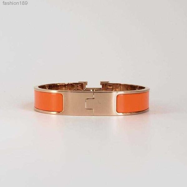 

designer brand steel bangle women h letter luxury enamel bracelets fashion accessories party wedding valentine's day gifts, Black
