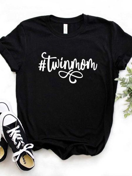 

men t shirt twin mom letters print tshirt men short sleeve o neck loose t-shirt ladies causal tee shirt clothes, White;black