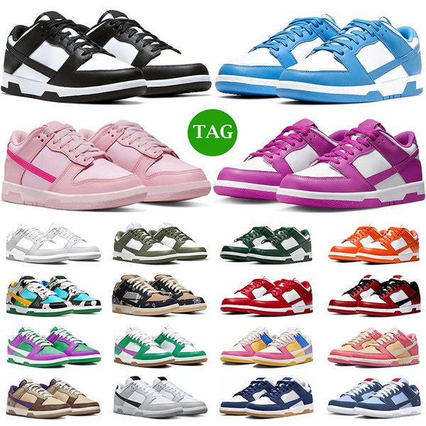 

2023 low running shoes men women gai panda unc active fuchsia triple pink grey fog medium olive syracuse chicago mens trainers outdoor sneak