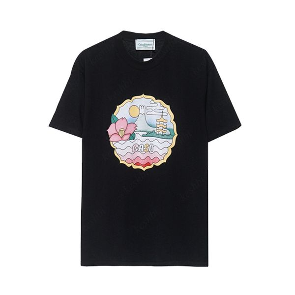 

casa t shirt summer men women designer tshirts wear round neck sweat absorbing short sleeves shirt oversized breathable cotton tees 6944l, Black;brown