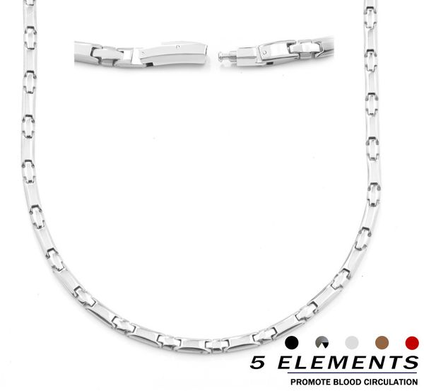 

chokers charm necklace women men fashion style magnetic therapy germanium pain relief for headaches 230503, Golden;silver
