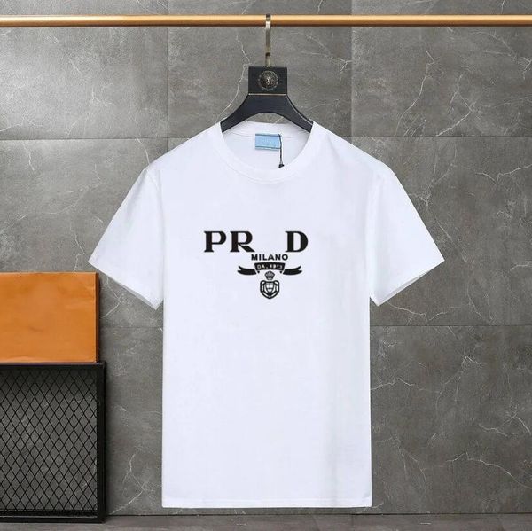 

mens designer t shirt quality short-sleeved fashion men and women short t-shirt couple models cotton luxury men hip hop clothes pra, White;black
