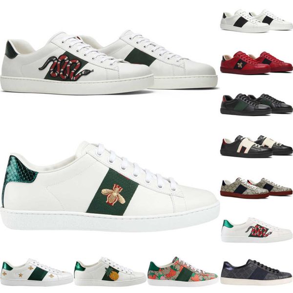 

black ggsgg designer casual dress shoes italy sneakers bee snakewalking embroidered sports platform trainers leather men tiger chaussures in